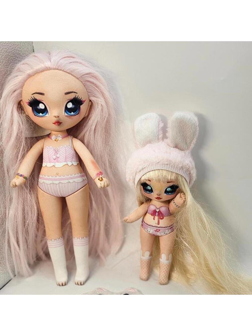 Lot of 2 NaNaNa Surprise Fashion Dolls Long Blond Hair
